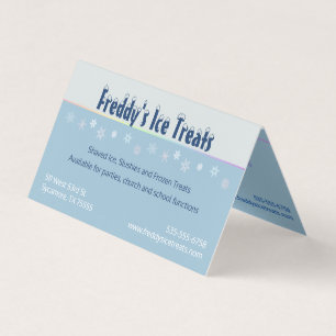Snowflake Shaved Ice Full Listing Business Card