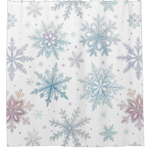 “Snowflake Shower Curtain