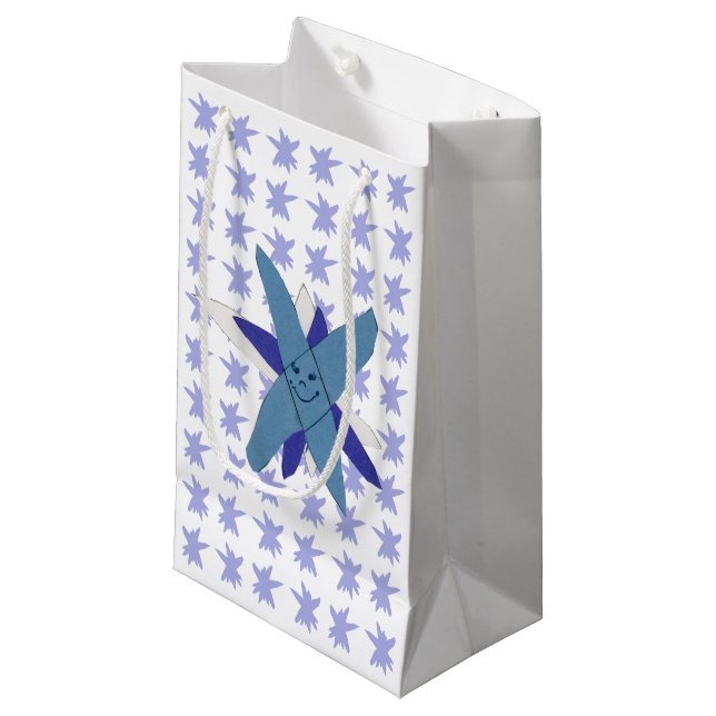 Snowflake Small Gift Bag (Front Angled)