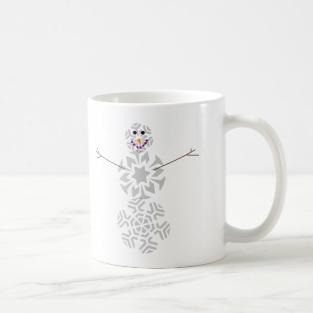 Snowflake Snowman Coffee Cup (Right)