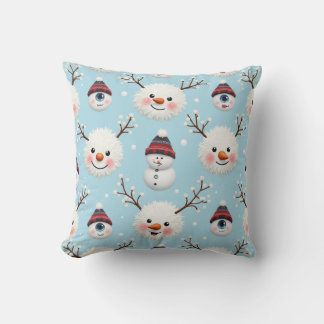 Snowflake Snowman Coussin Cushion