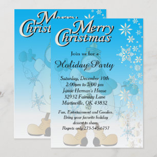 Snowflake Snowman Invitation