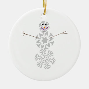 Snowflake Snowman Ornament