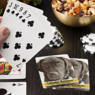 Snowflake Sprinkled Chocolate Dog Template Photo Playing Cards