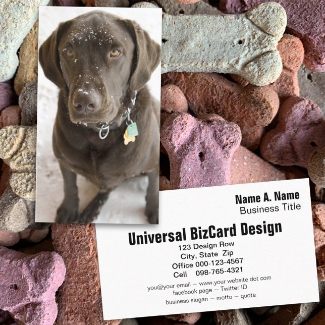 Snowflake Sprinkled Chocolate Labrador Retriever Business Card (Creator Uploaded)