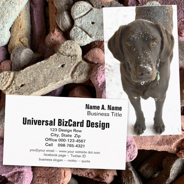 Snowflake Sprinkled Chocolate Labrador Retriever Business Card (Creator Uploaded)