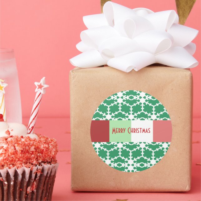 Snowflake Sticker Shown Green But You Choose Colou (Party)