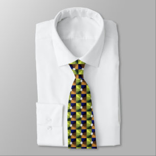 Snowflake Streamers Fractal Design Gold Tie