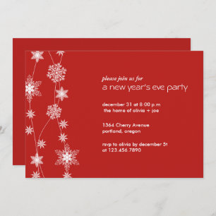 Snowflake Strings - New Year/Holiday Party Invitation