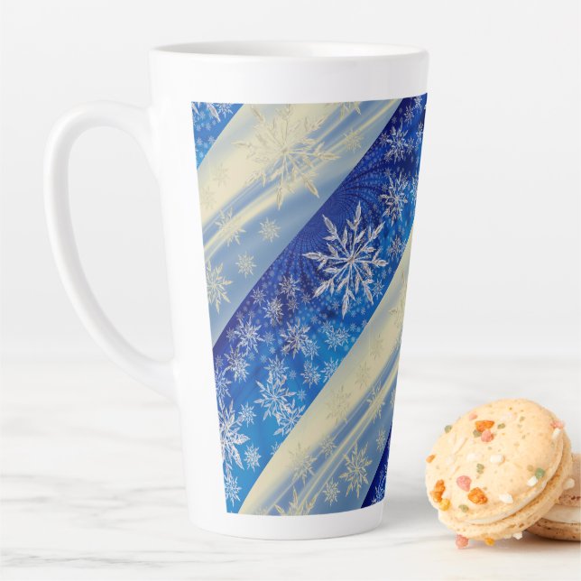 Snowflake swirl latte mug (In Situ)