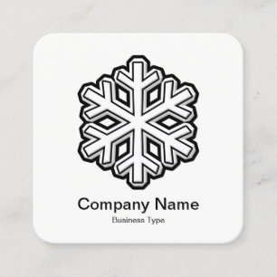 Snowflake Symbol Square Business Card