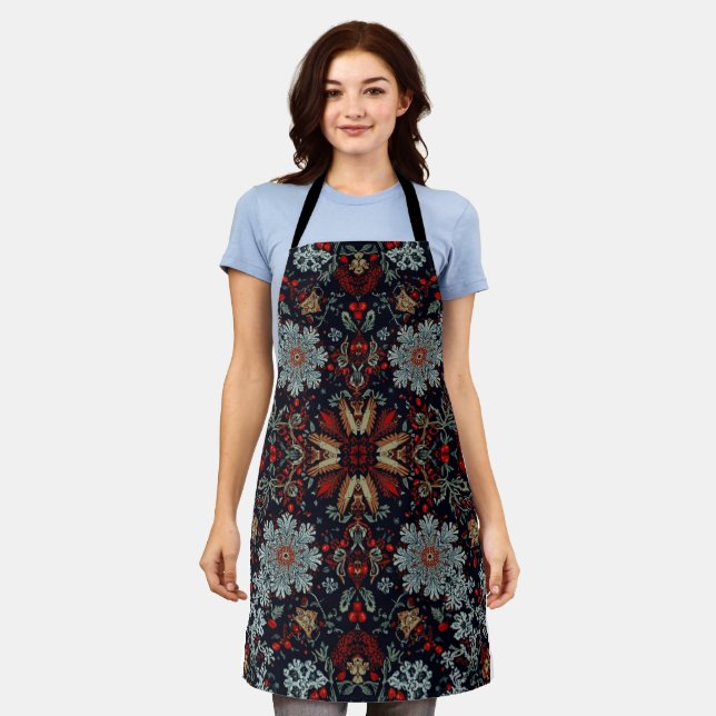 Snowflake Symphony in Christmas Apron (Worn)
