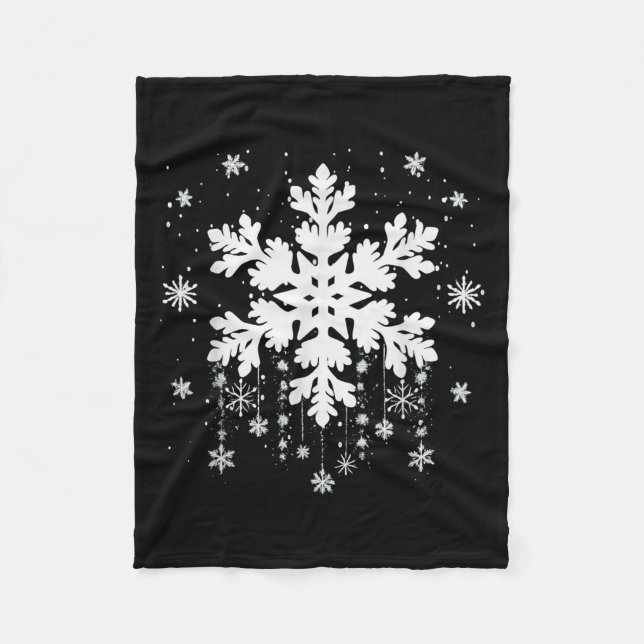 Snowflake Teacher Costume Matching Family Winter C Fleece Blanket (Front)