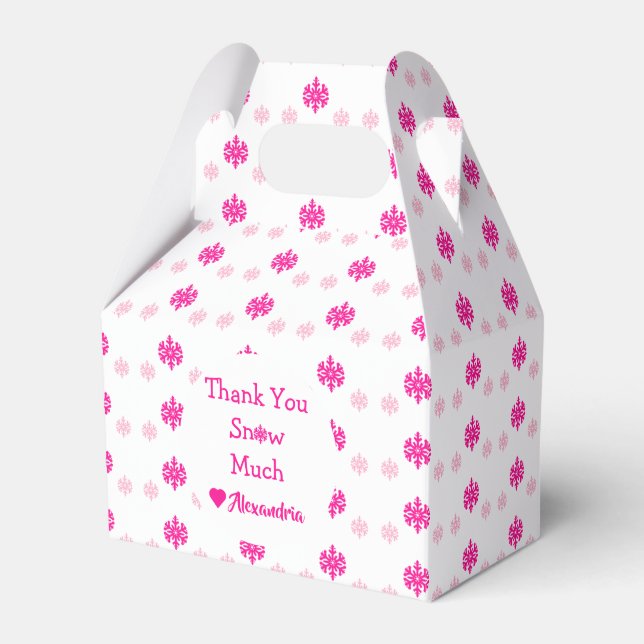 Snowflake Thank You Favor Box (Front Side)