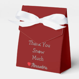 Snowflake Thank You Favor Box
