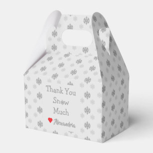 Snowflake Thank You Favour Box