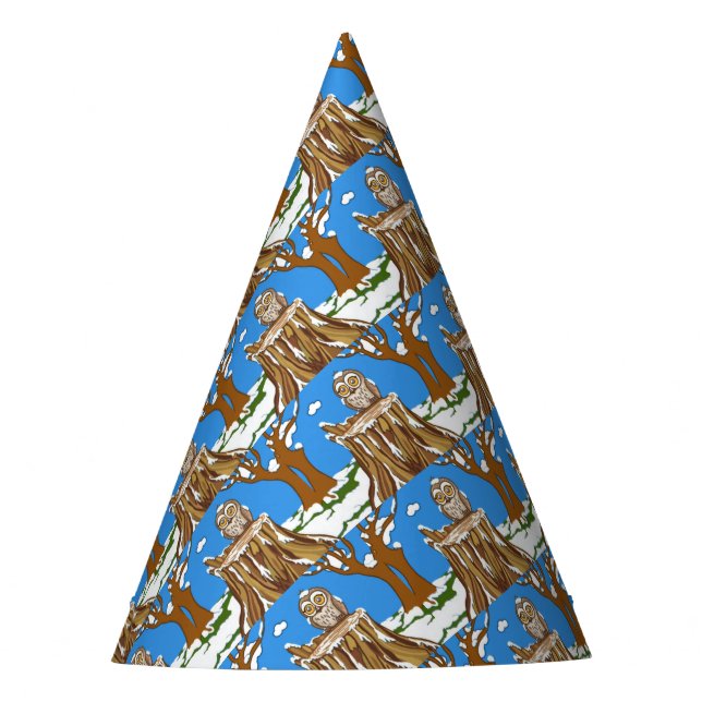 Snowflake the Owl Party Hat (Front)