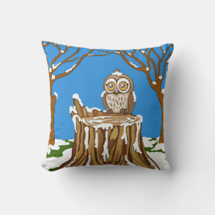 Snowflake the Owl Throw Pillow