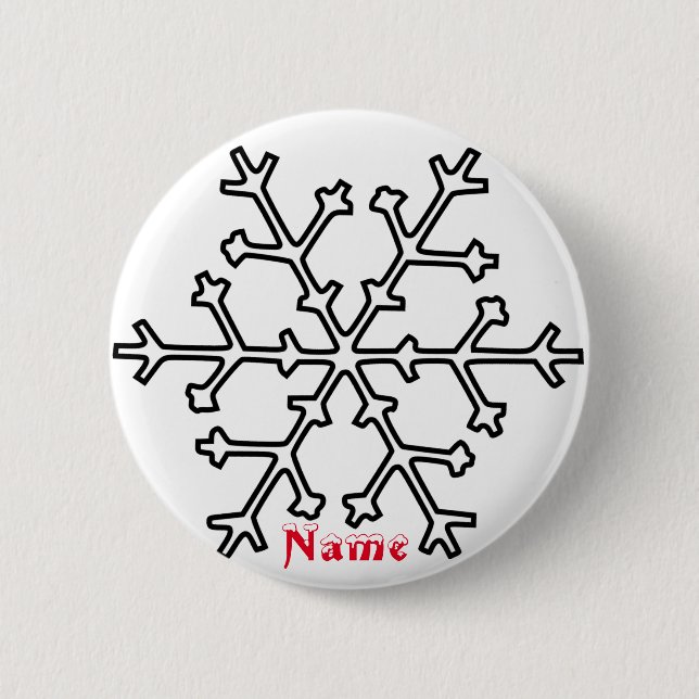 Snowflake Thunder_Cove 2 Inch Round Button (Front)