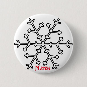 Snowflake Thunder_Cove 2 Inch Round Button