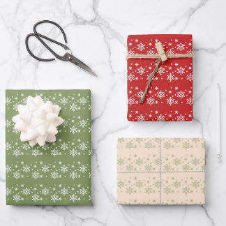 Snowflake Trio Christmas/Winter Wrapping Paper 