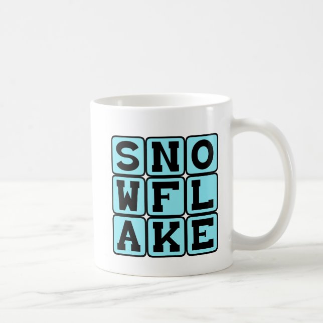 Snowflake, Unique Snow Coffee Mug (Right)