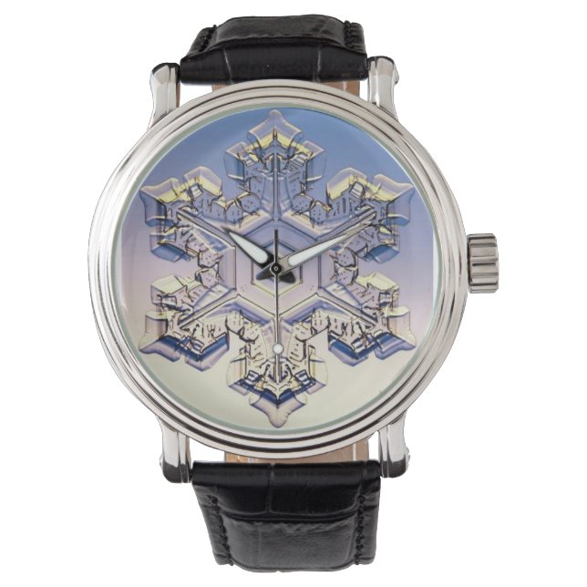 Snowflake Vintage Leather Strap Watch (Front)