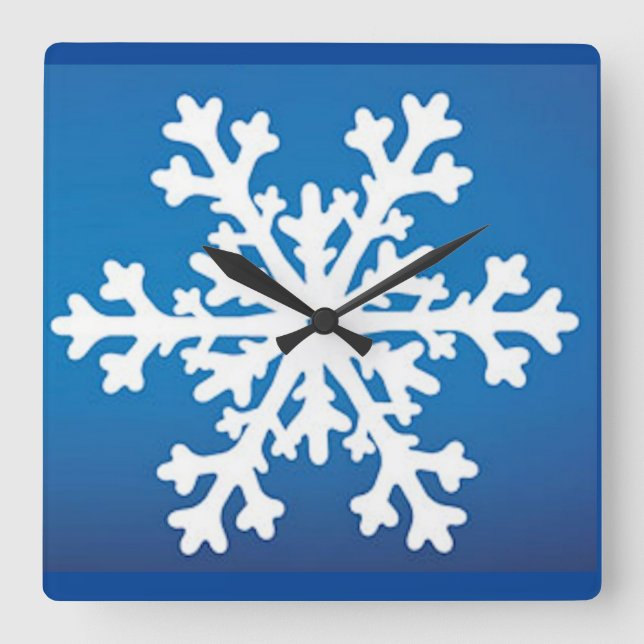 Snowflake Wall Clock    Blue (Front)