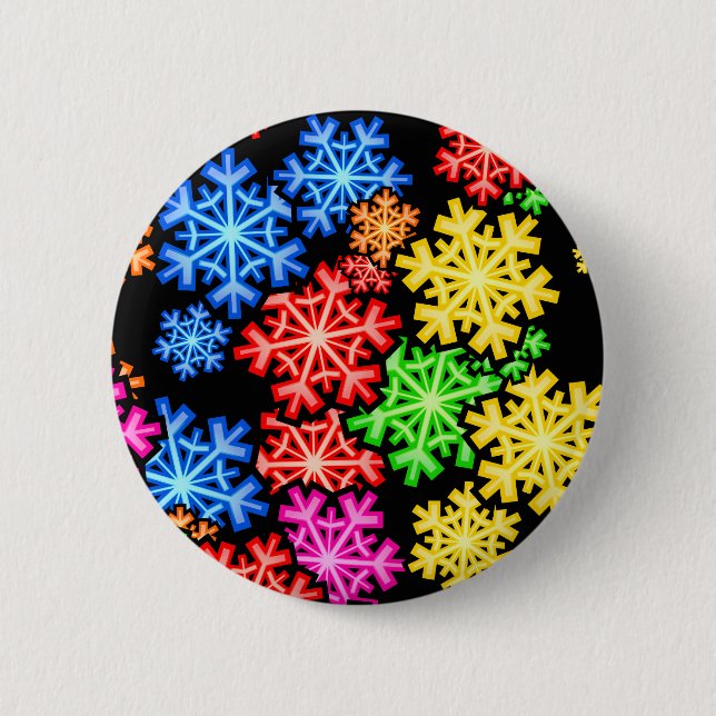 Snowflake Wallpaper 2 Inch Round Button (Front)