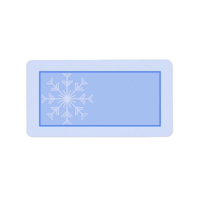 Snowflake Wedding Mailing Address Label (Front)