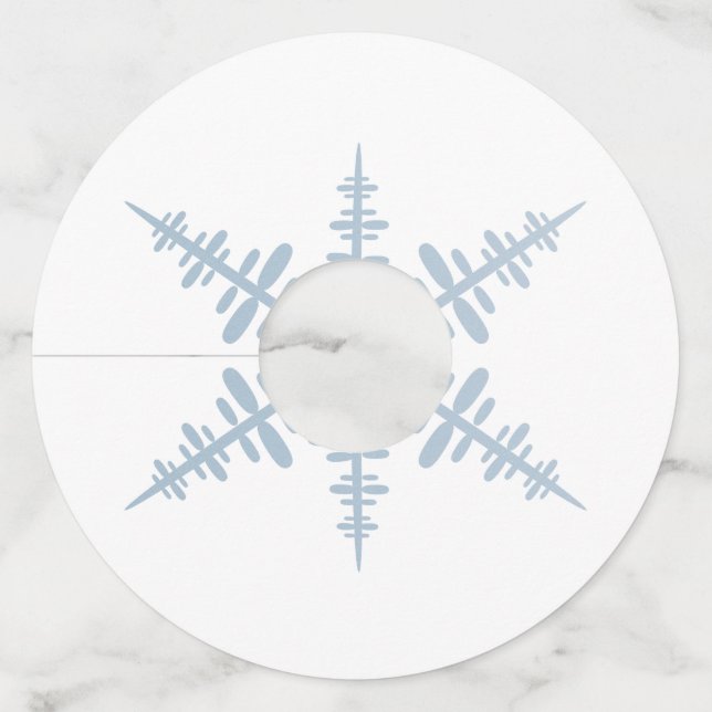 Snowflake Wine Glass Tag (Front)