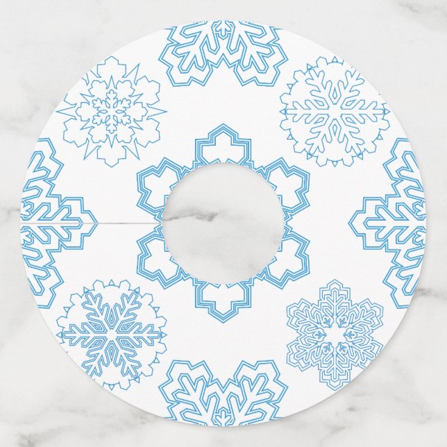 Snowflake Wine Glass Tag (Front)