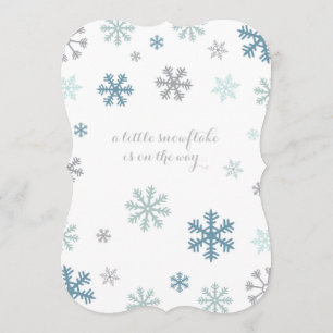 Snowflake Winter Baby Shower Invitation