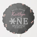 Snowflake Winter Chalkboard 1st Birthday Balloon<br><div class="desc">These cute little snowflake balloons are perfect for anyone celebrating a birthday this winter time. The design is easy to personalize with your own wording and your family and friends will be thrilled when they see these fabulous party balloons. Matching party items can be found in the collection.</div>