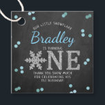 Snowflake Winter Chalkboard 1st Birthday Favour Tags<br><div class="desc">Celebrate in style with these cute and very trendy birthday party favour tags. This design is easy to personalize with your special event wording and your guests will be thrilled when they see these fabulous tags. Matching shower items can be found in the collection.</div>