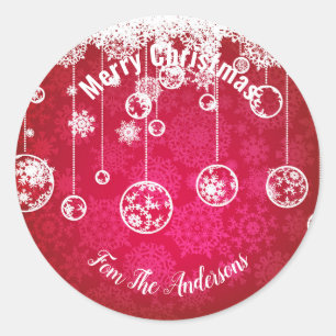 Snowflake Winter Christmas Backdrop Stickers