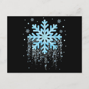 Snowflake Winter Christmas Holiday Postcard