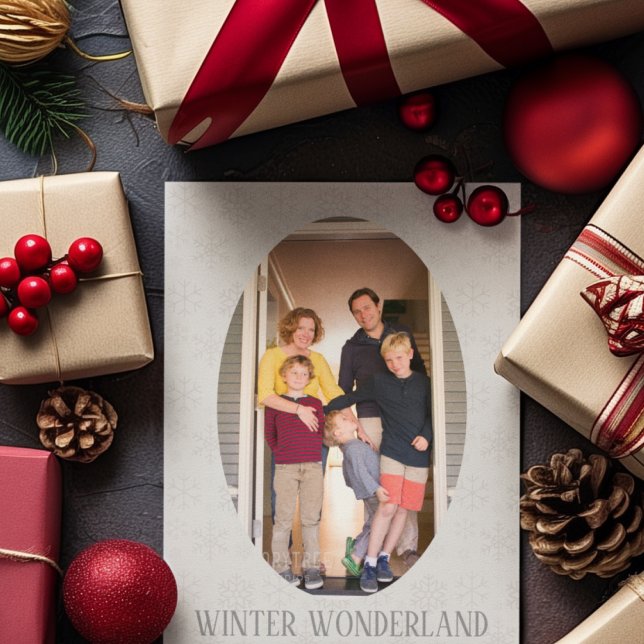 Snowflake Winter Christmas Pattern Holiday Card (Creator Uploaded)