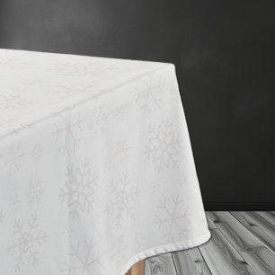 Snowflake Winter Christmas Pattern Tablecloth