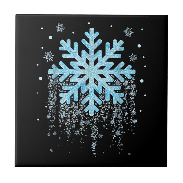 Snowflake Winter Christmas  Tile (Front)