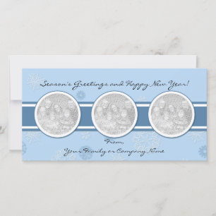 Snowflake Winter Holiday Photo Cards