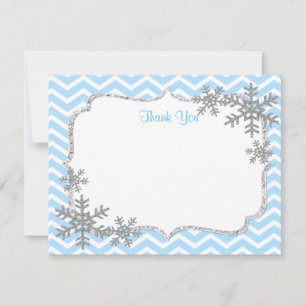 Snowflake Winter Merci Cartes