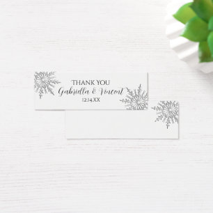 Snowflake Winter Wedding Favor Tags