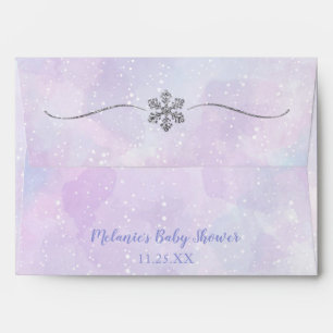 Snowflake Winter Wonderland Baby Shower Envelope