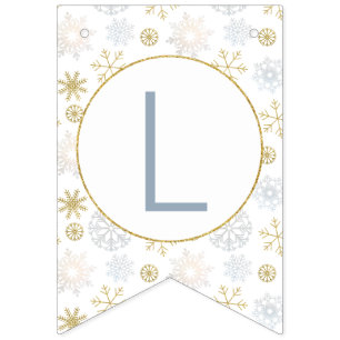 Snowflake Winter Wonderland Bunting Banner