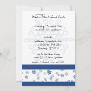 Snowflake Winter Wonderland Fête Invitations