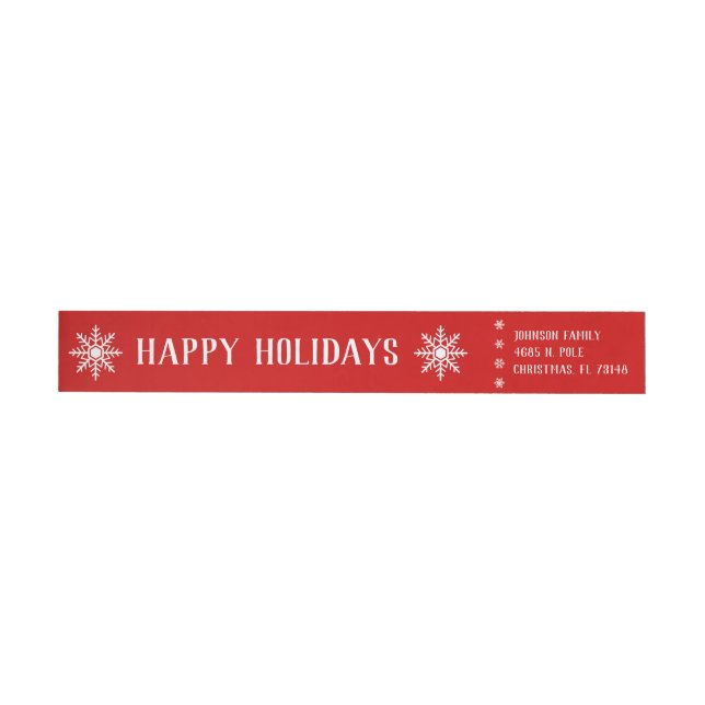 Snowflake Wrap Around Label (Individual)