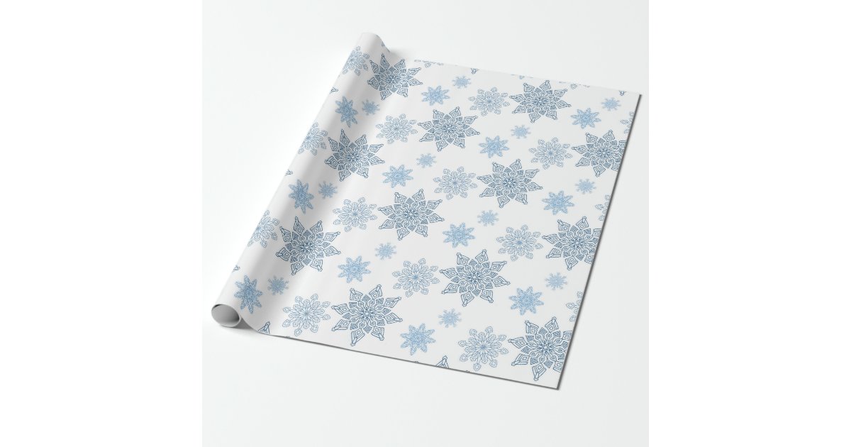 Snowflake Wrapping Paper | Zazzle.ca