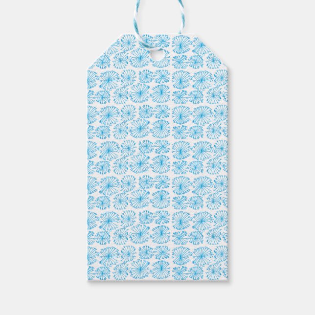 Snowflake Wrapping Paper Gift Tags (Front)