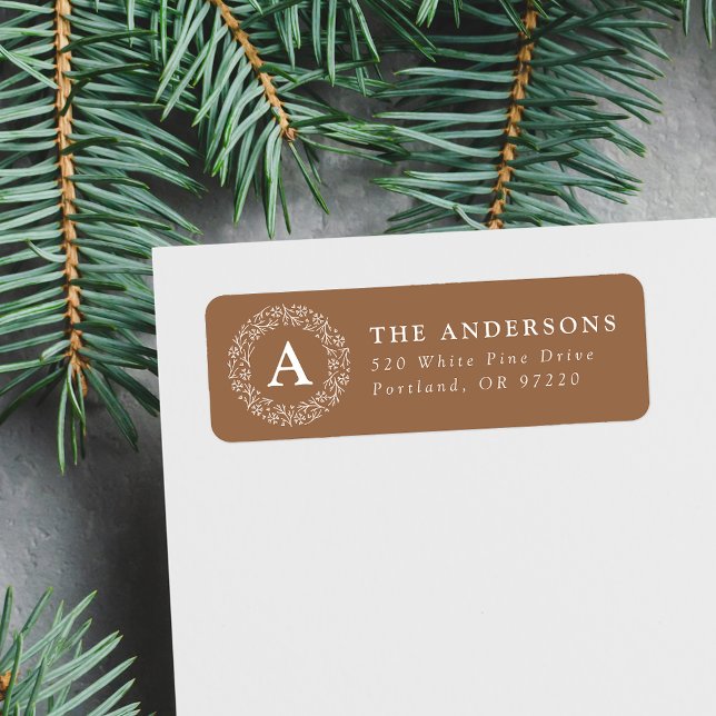 Snowflake Wreath Monogram Gingerbread Address (Creator Uploaded)